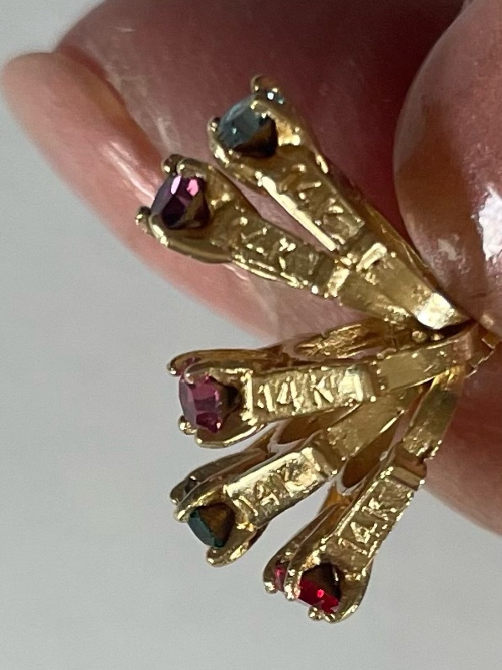 Beautiful 14K Birthstone Ring Gem Necklace - Picture 3 of 9